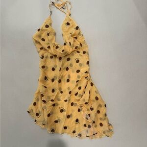 NWT Benni Yellow Polka Dot Dress